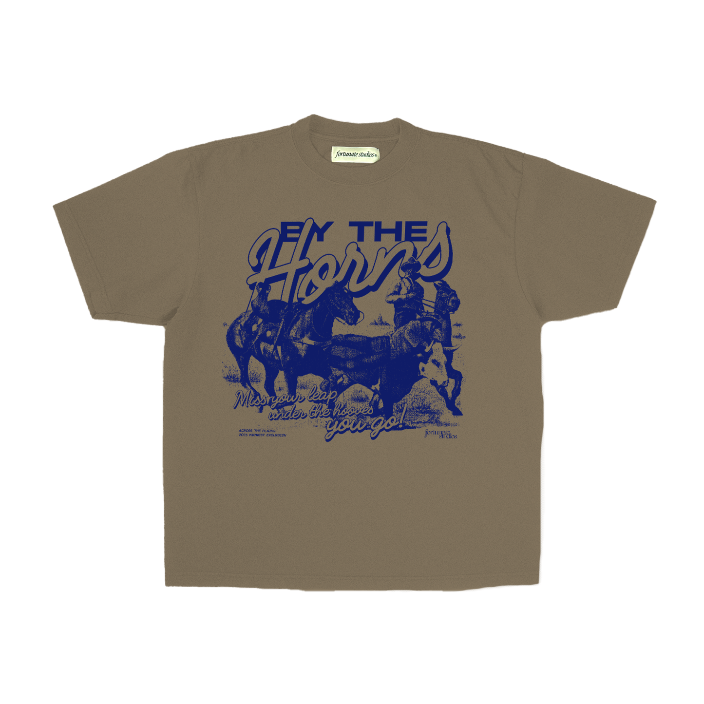 BY THE HORNS Tee (Olive)